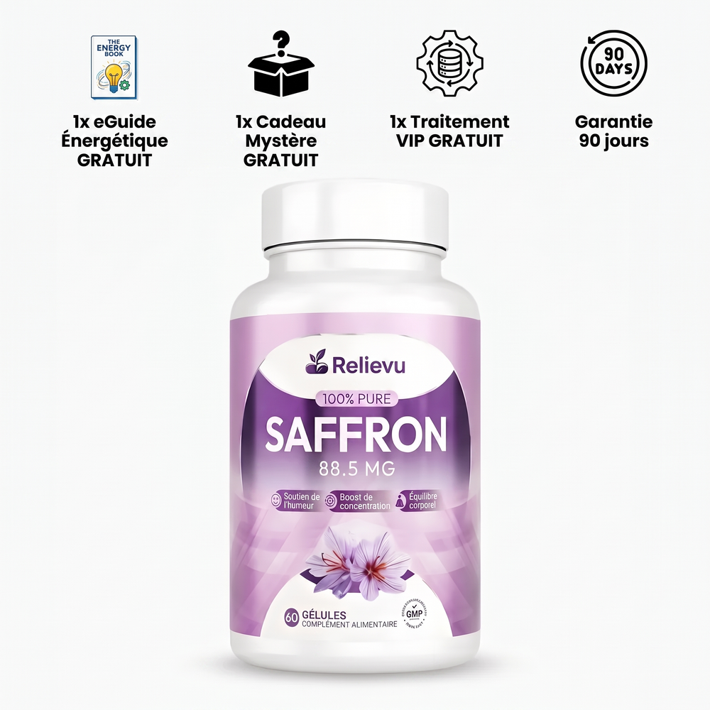 Relievu Safran Pur 88,5 mg (60 gélules végétales)