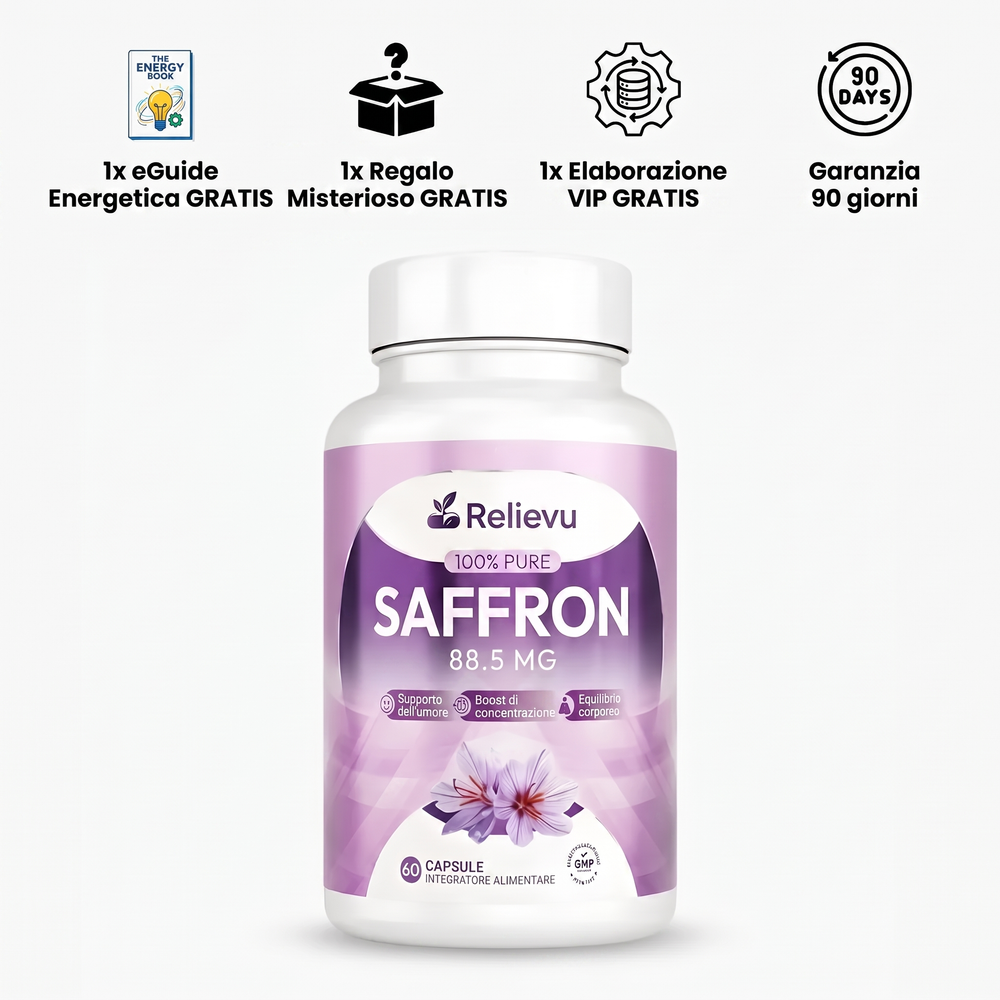 Relievu Zafferano Puro 88,5 mg (60 capsule vegetali)