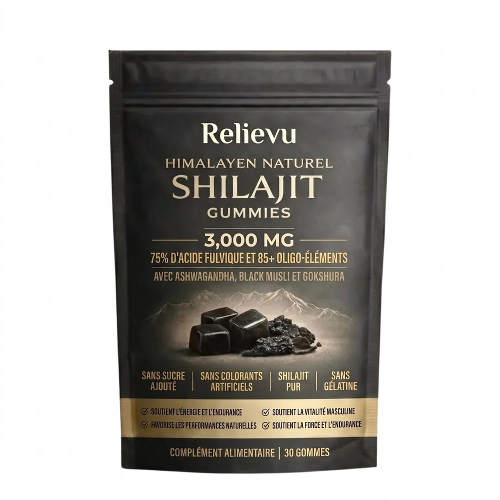 Relievu Gommes de Shilajit Himalayen 3000 mg (30 gommes)