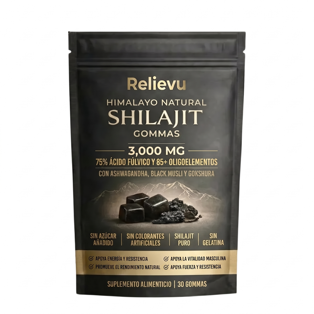 Relievu Gomitas de Shilajit del Himalaya 3000 mg (30 gomitas)