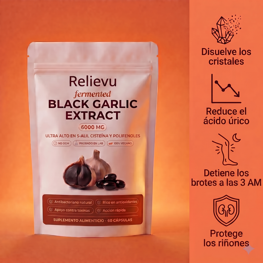 Relievu Extracto de Ajo Negro Fermentado 6000 mg (60 cápsulas)