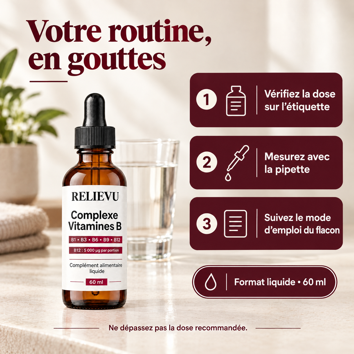 Complexe De Vitamines B en gouttes — utilisation