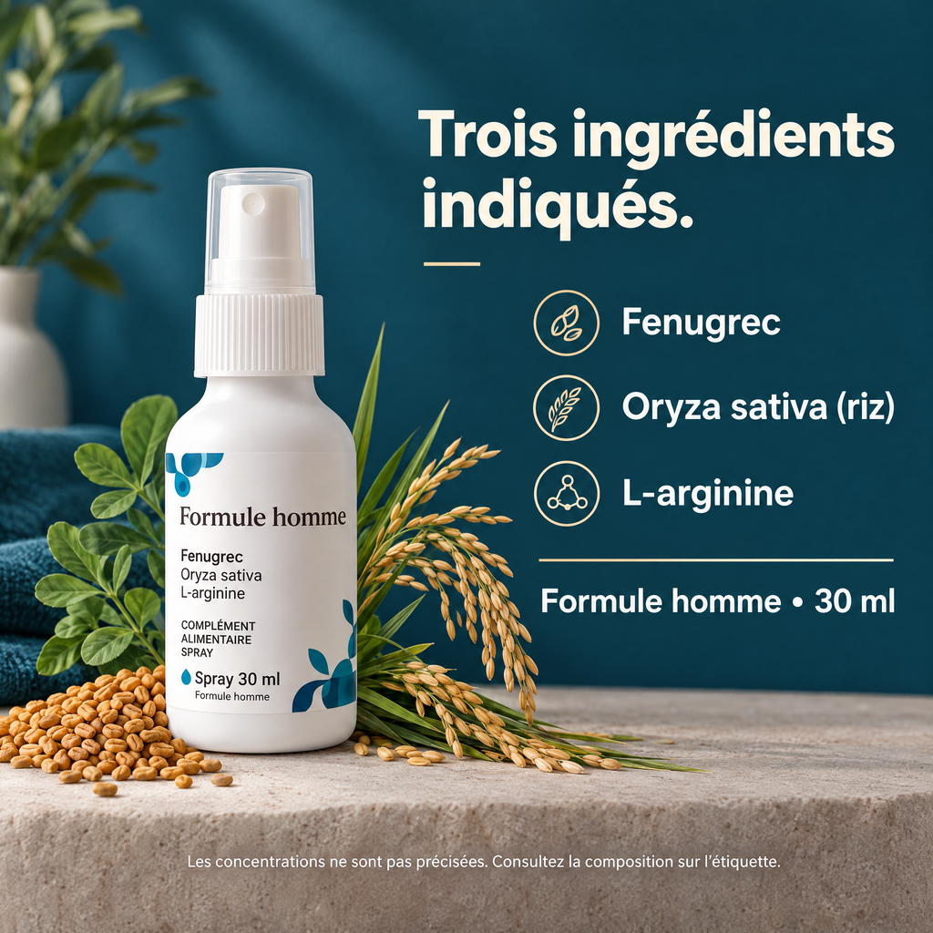 Spray fenugrec et L-arginine — ingrédients