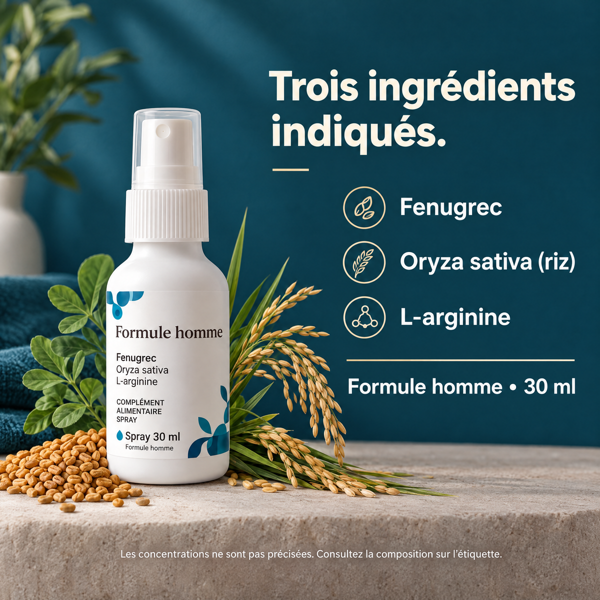 Spray fenugrec et L-arginine — ingrédients