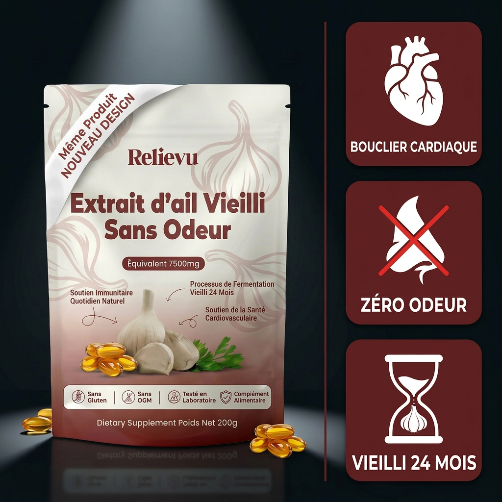 Ail Vieilli Extrait – 7500 mg Gélules Molles Inodores FR