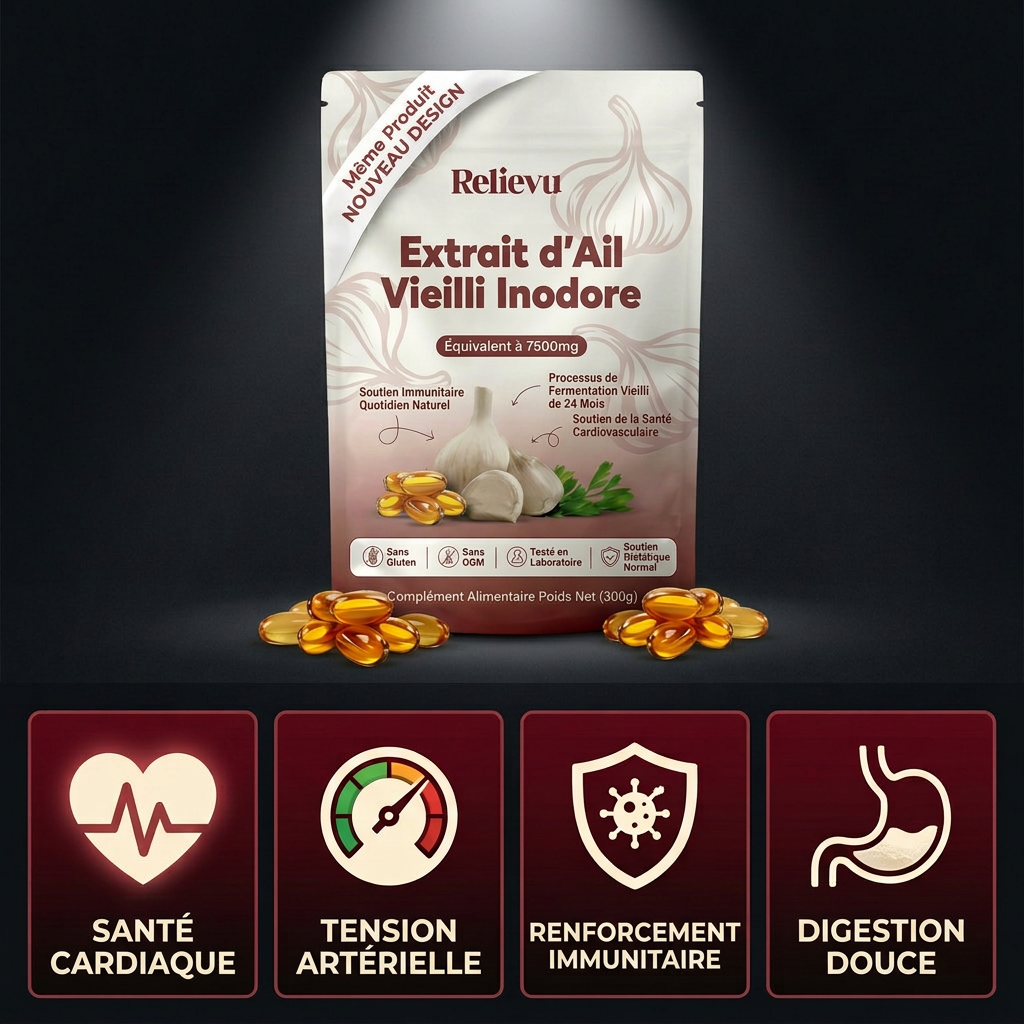 Ail Vieilli Extrait – 7500 mg Gélules Molles Inodores FR