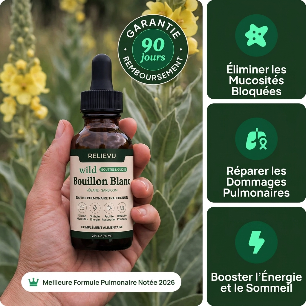 Relievu Wild Bouillon Blanc — Gouttes Liquides Pulmonaires