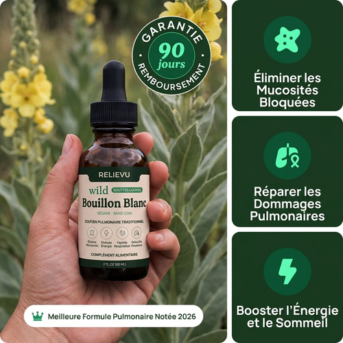 Relievu Wild Bouillon Blanc — Gouttes Liquides Pulmonaires