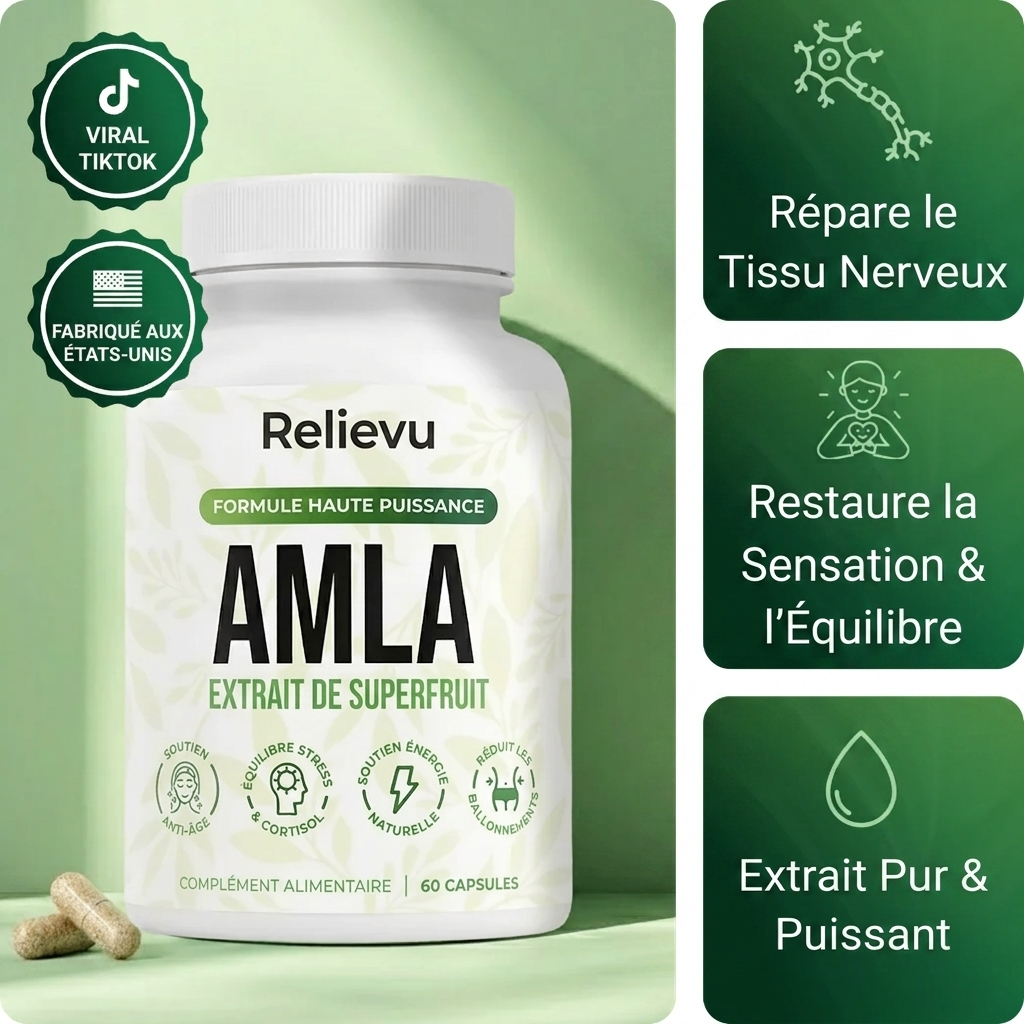 Relievu Amla Extrait de Superfruit — Formule Haute Puissance 60 Capsules