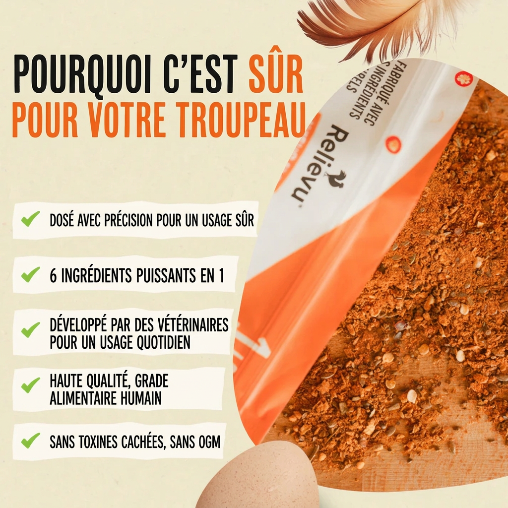 Pourquoi c'est sûr pour votre troupeau — Grade alimentaire humain, sans OGM