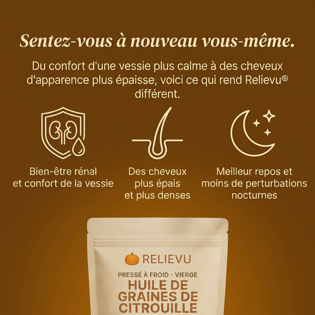Relievu Huile de Pépins de Citrouille avec Palmier Nain - 3 000 mg