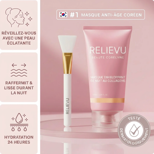 Masque de nuit au collagene Relievu et pinceau