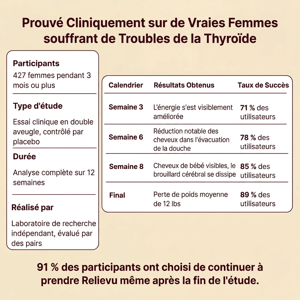 Relievu prouvé cliniquement sur de vraies femmes
