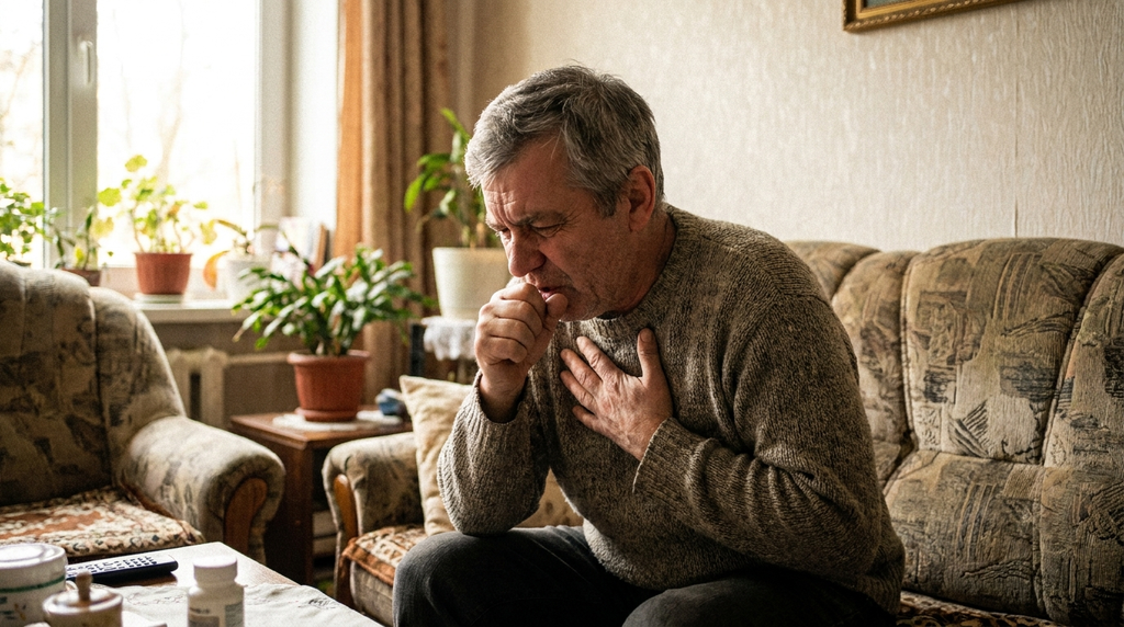 Personne avec gene respiratoire