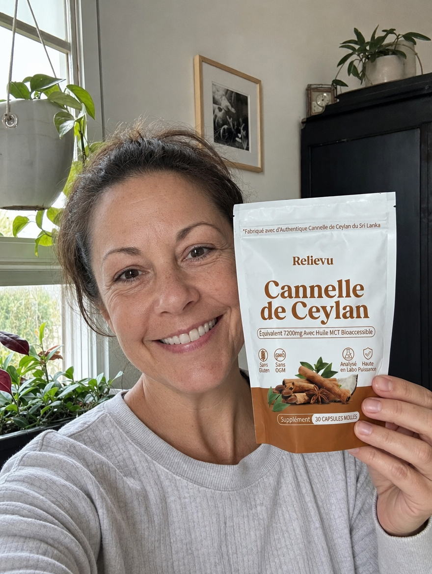 Cliente souriante avec le sachet