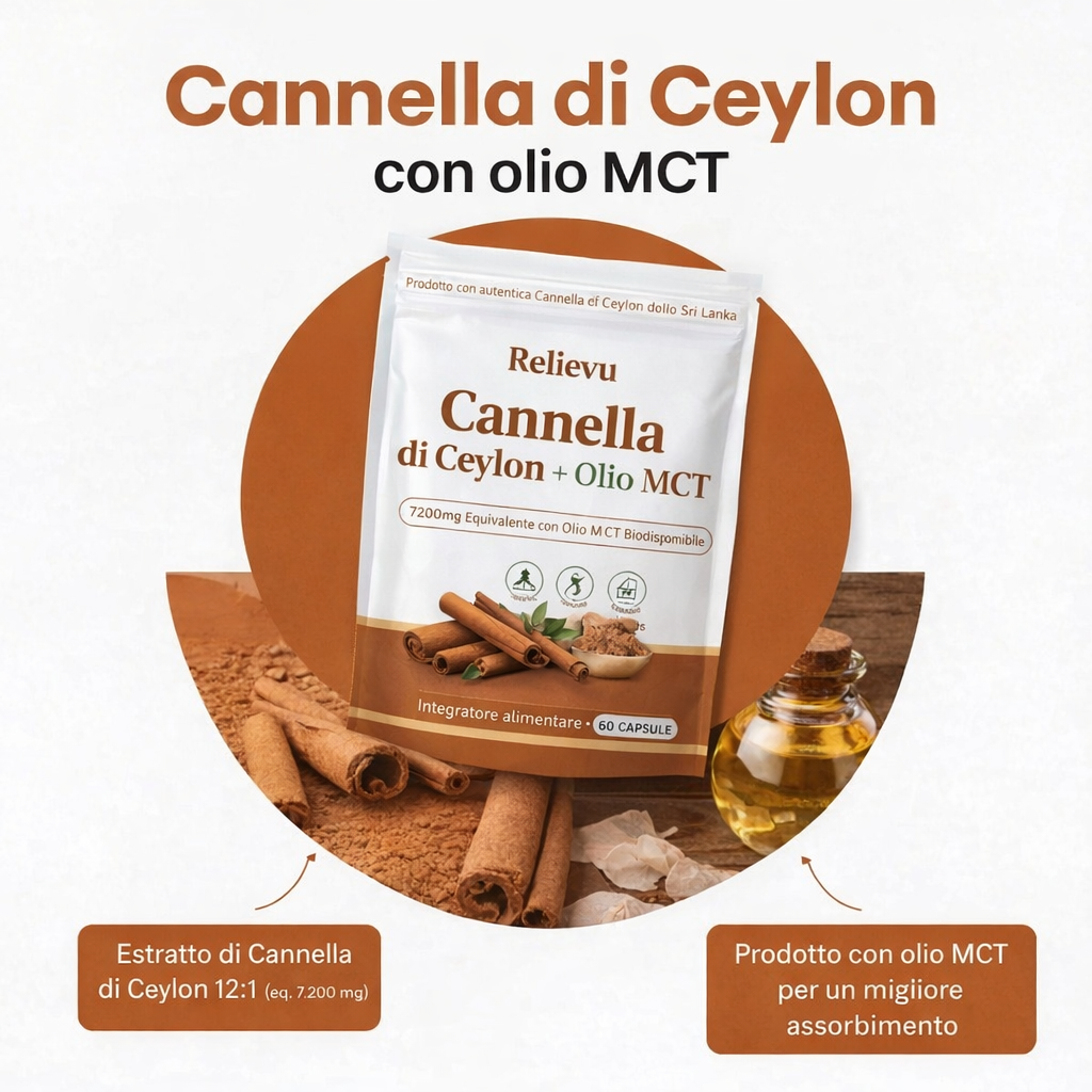 Cannella di Ceylon con olio MCT