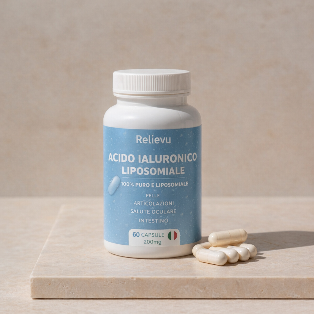 Flacone Relievu Acido Ialuronico Liposomiale 200 mg e capsule