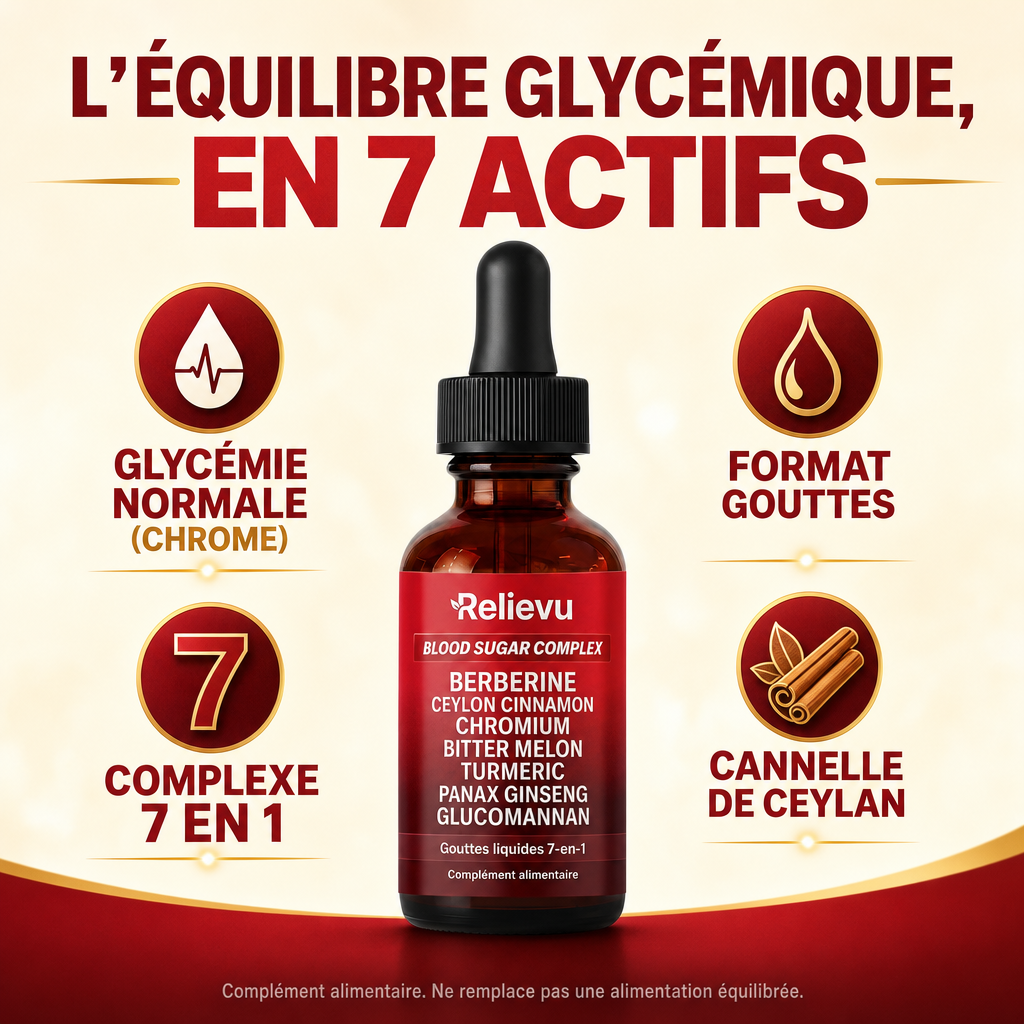 Relievu Complexe Berbérine 7 en 1 en Gouttes