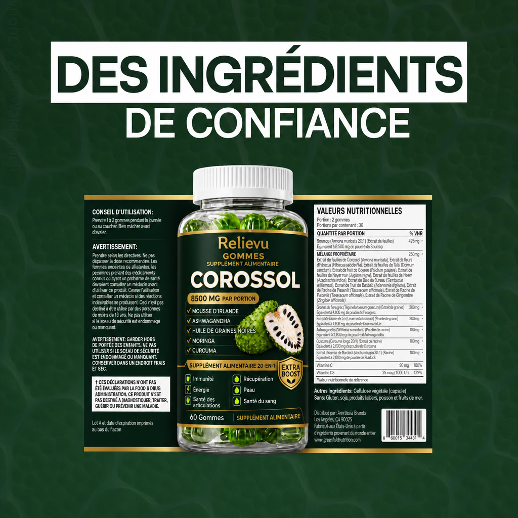Des ingrédients de confiance — valeurs nutritionnelles