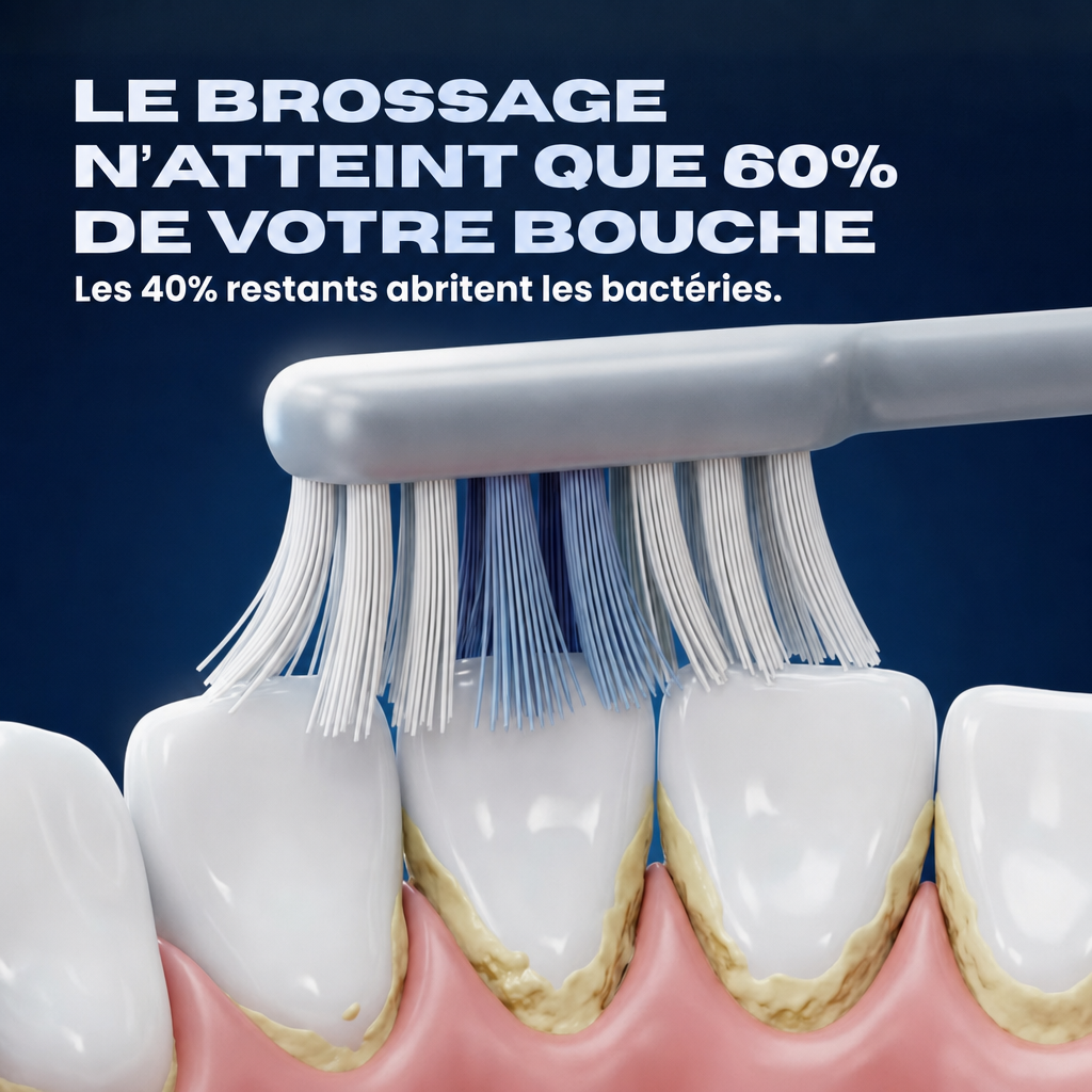 Le brossage n'atteint que 60% de la bouche