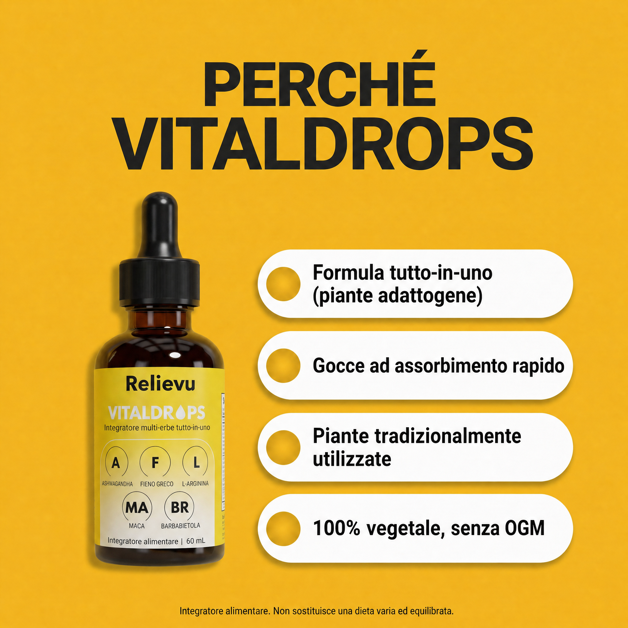 Perche VitalDrops - formula tutto-in-uno, assorbimento rapido, piante, 100% vegetale