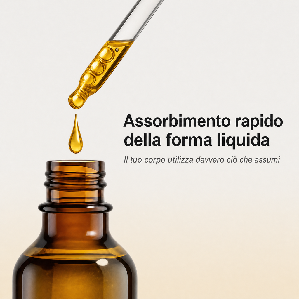 Assorbimento rapido della forma liquida - il tuo corpo utilizza davvero cio che assumi