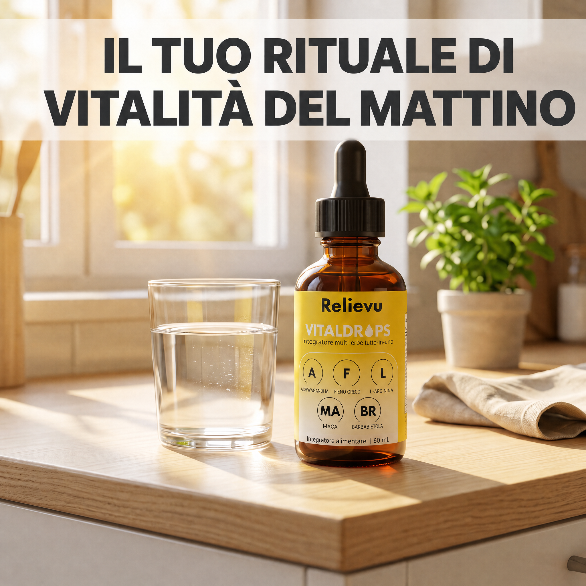 Il tuo rituale di vitalita del mattino - VitalDrops in cucina