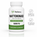 Nattokinase 5000 FU Relievu - flacon de 30 gélules végétales, complément alimentaire