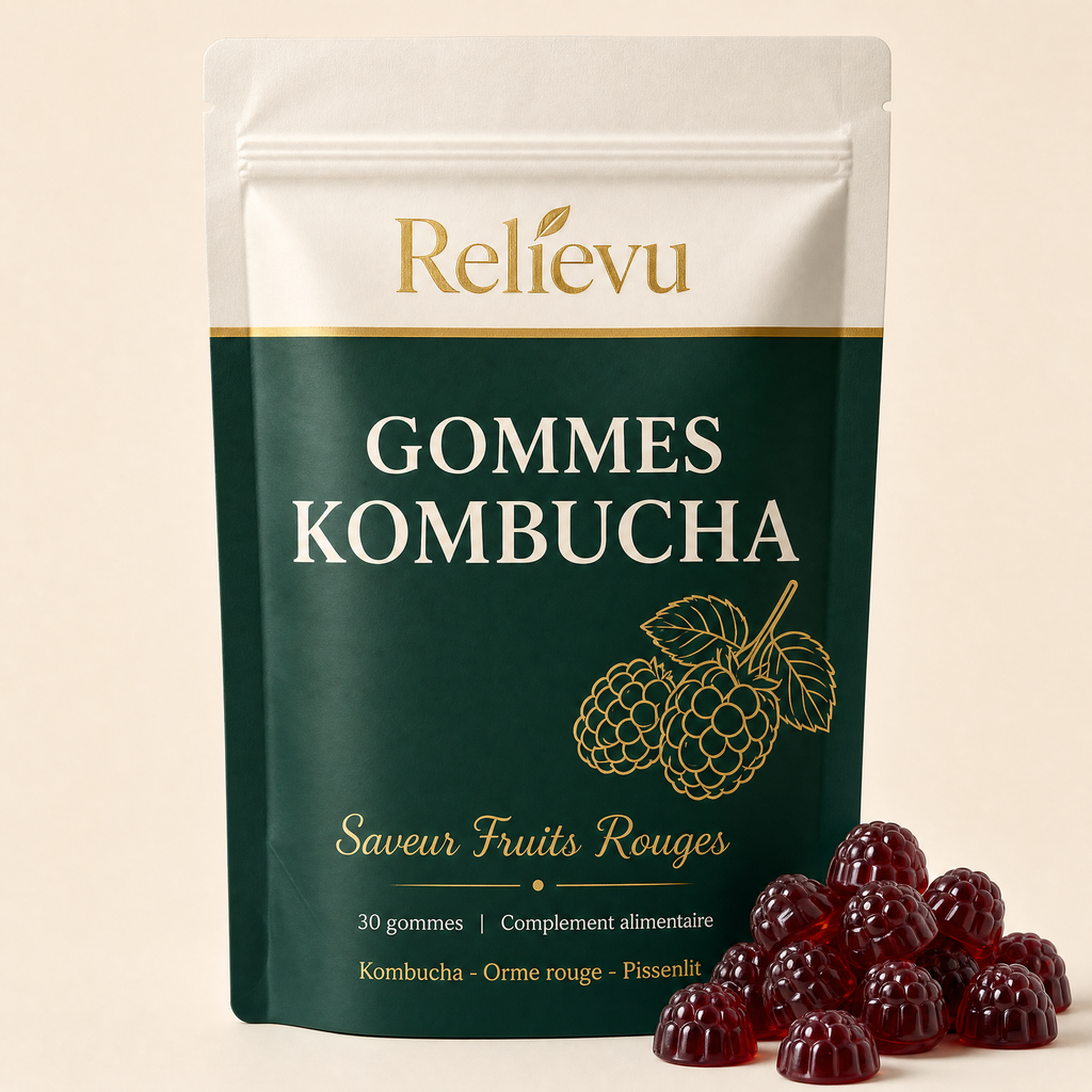 Sachet de Gommes au Kombucha Relievu saveur fruits rouges avec gommes