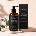 Huile de Massage Anti-Cellulite Relievu, flacon pompe et coffret, 240 ml