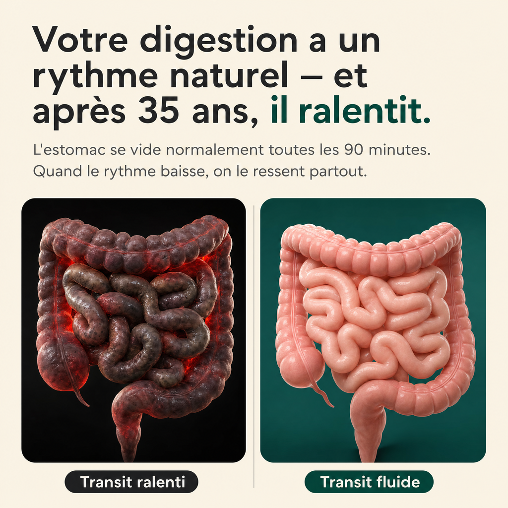 Transit ralenti et transit fluide : le rythme naturel de la digestion après 35 ans