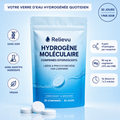 Sachet Relievu Hydrogène Moléculaire, comprimés effervescents libérant 8 ppm d'hydrogène par comprimé, 30 comprimés, végan et sans OGM