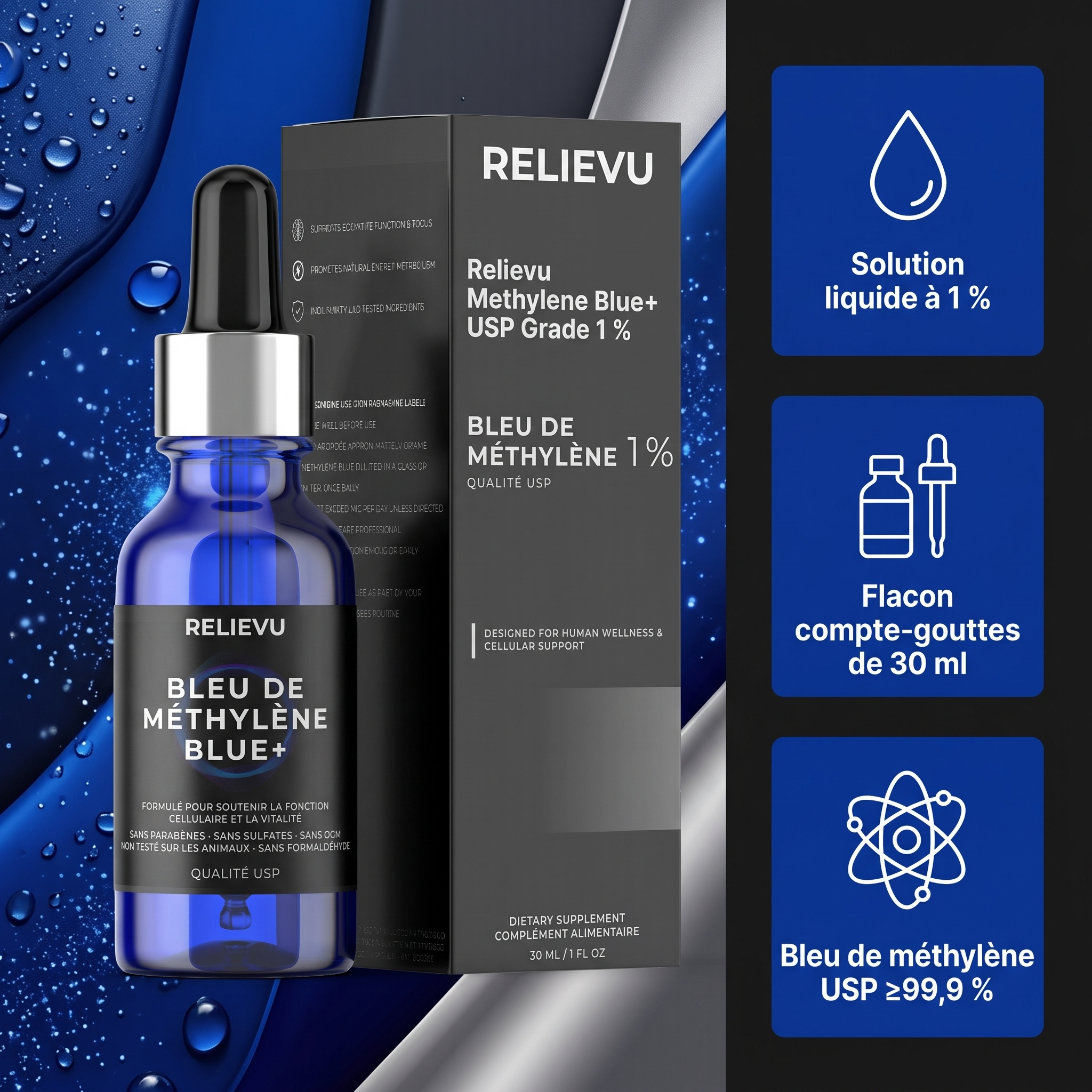 Relievu Methylene Blue+ USP Grade 1 % — Relievu 1