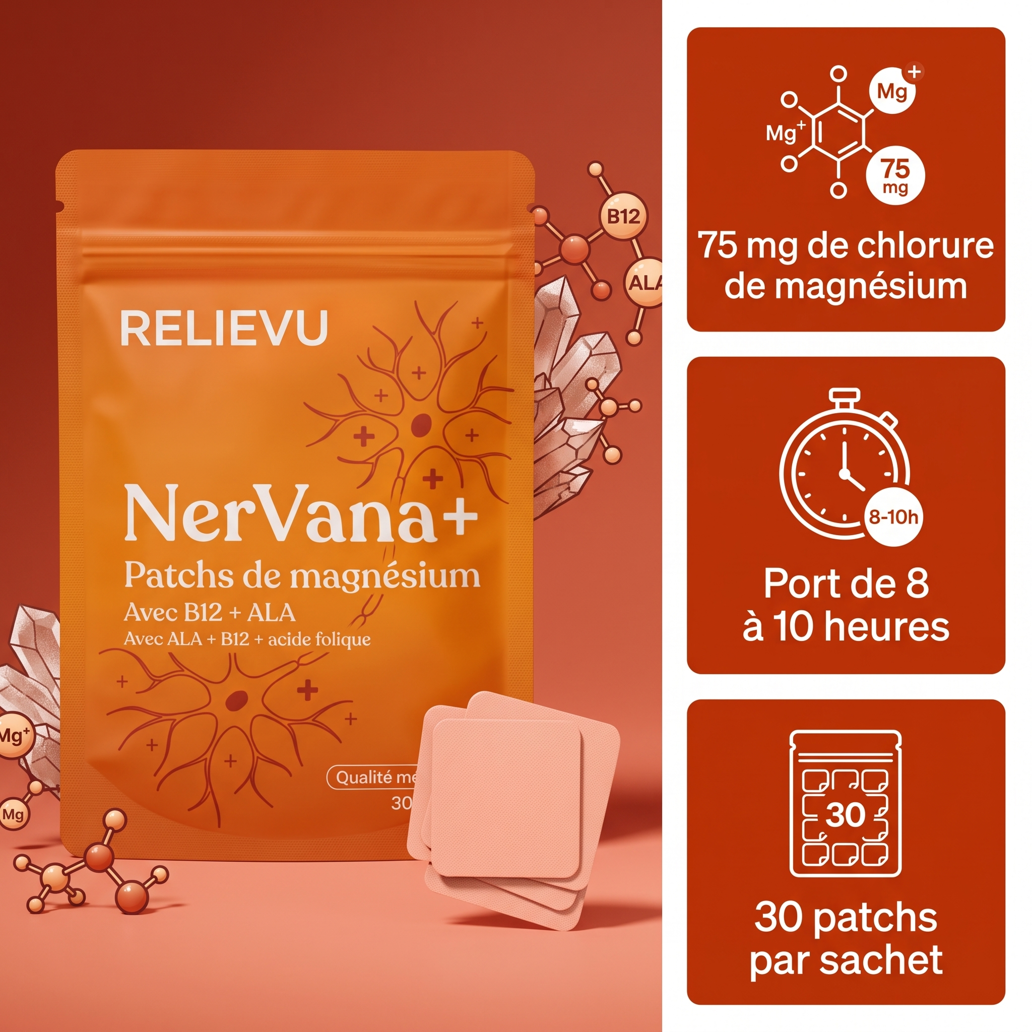 Relievu NerVana+® – patchs de magnésium — Relievu 1
