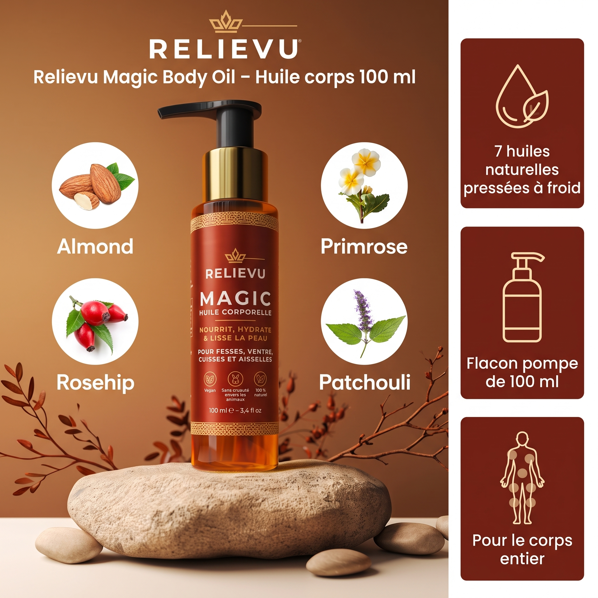 Relievu Magic Body Oil – Huile corps 100 ml — Relievu 1
