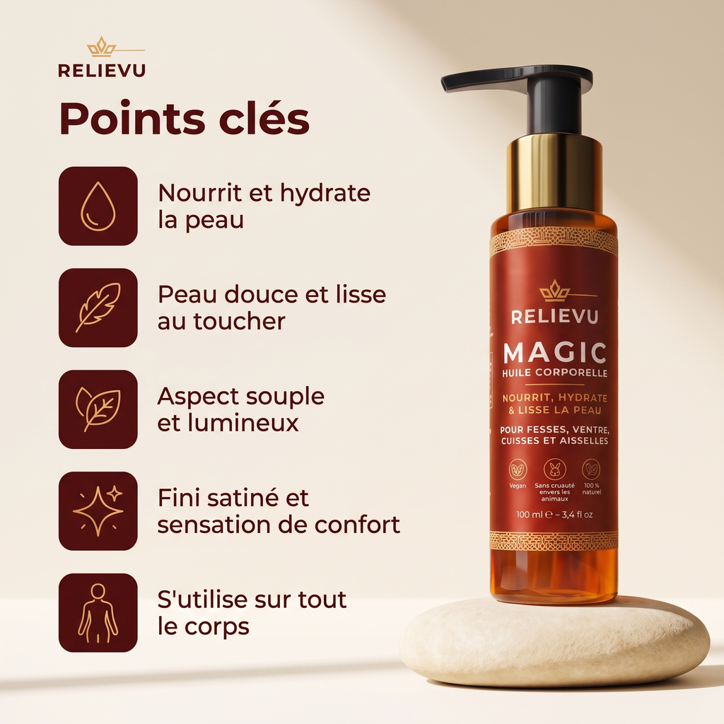 Points clés : nourrit et hydrate la peau, peau douce et lisse au toucher, aspect souple et lumineux, fini satiné, s'utilise sur tout le corps
