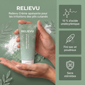 Relievu Crème apaisante pour les irritations des plis cutanés — tube tenu dans les mains, 10 % d'acide undécylénique, fini sec et poudreux, sans stéroïdes