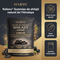 Relievu® Gummies de shilajit naturel de l’Himalaya — sachet de 30 gommes, sans sucre ajouté, sans gélatine, sachet refermable
