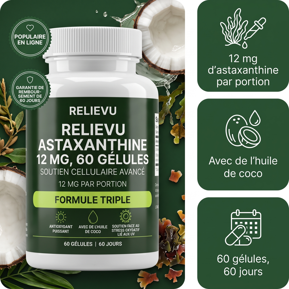 Relievu Astaxanthine 12 mg, 60 gélules