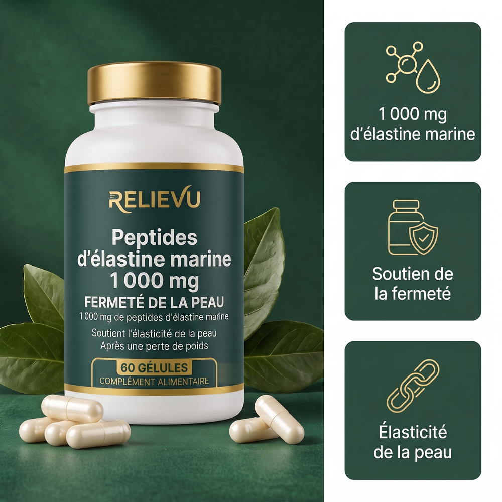 Peptides d'élastine marine 1 000 mg