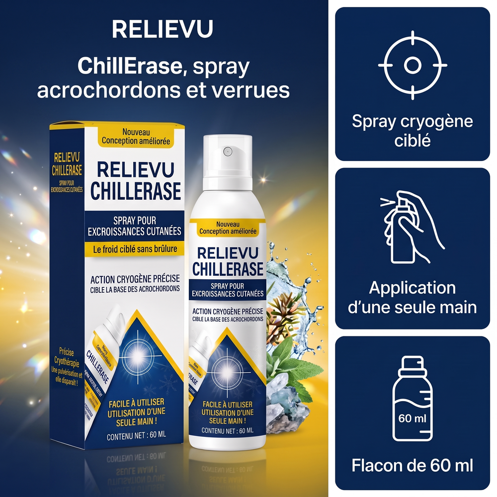 ChillErase, spray acrochordons et verrues