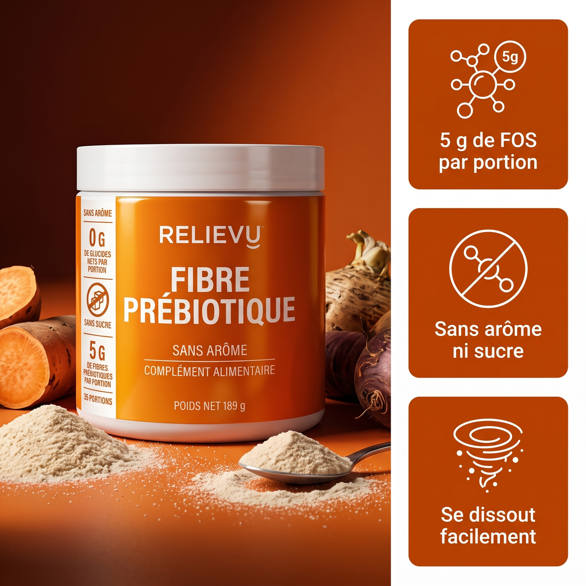 Fibre Prébiotique FOSSENCE® P95 — Relievu 1