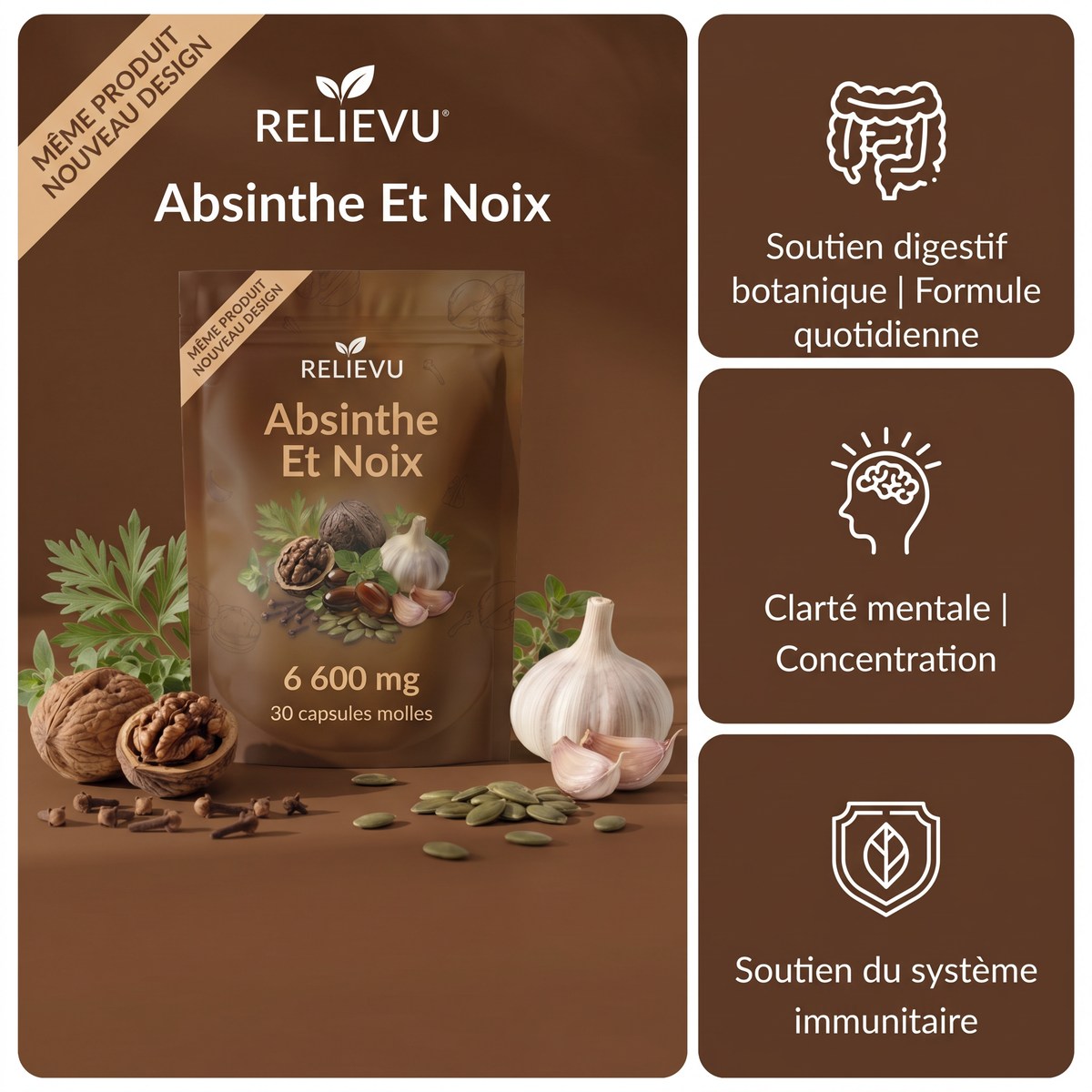 Absinthe, Brou De Noix Et Clou De Girofle 6 600 mg — Relievu 1