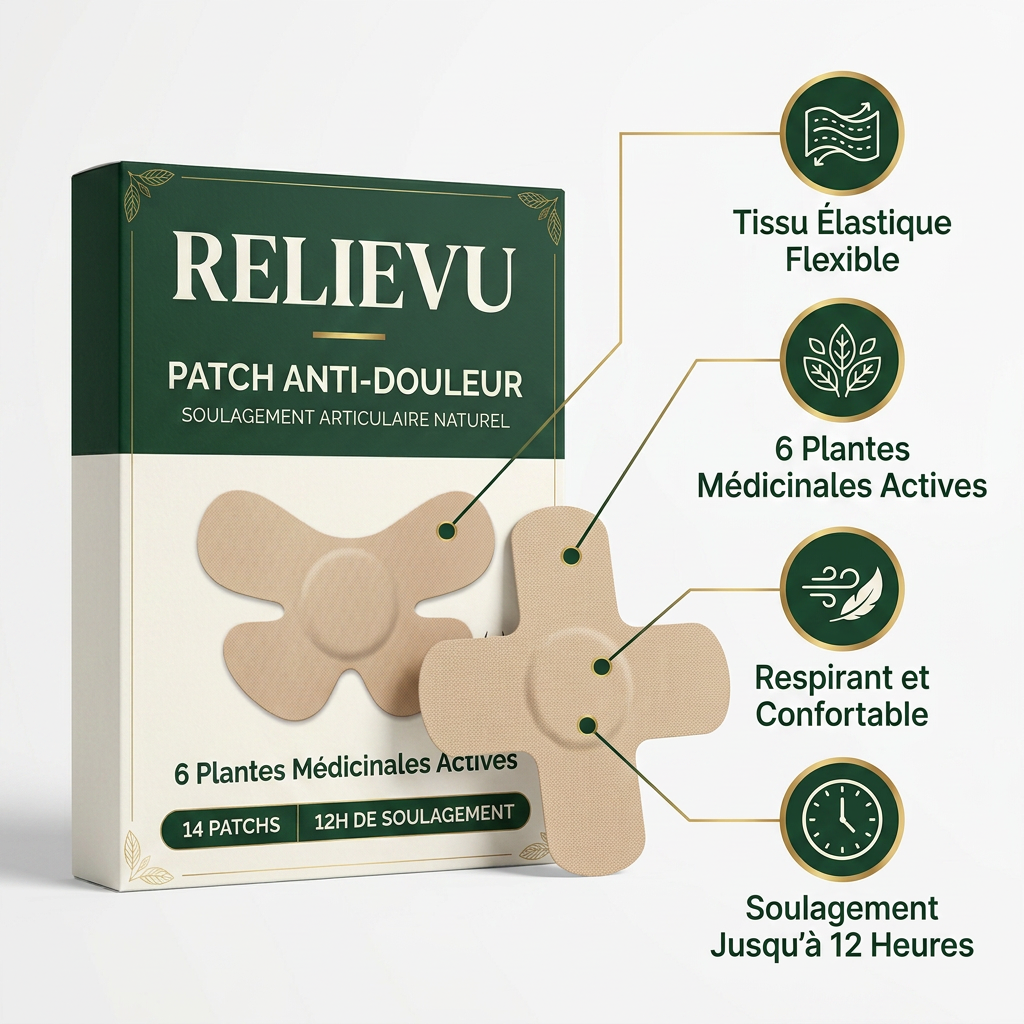 Patch Anti-Douleur Articulaire aux 6 Plantes Médicinales