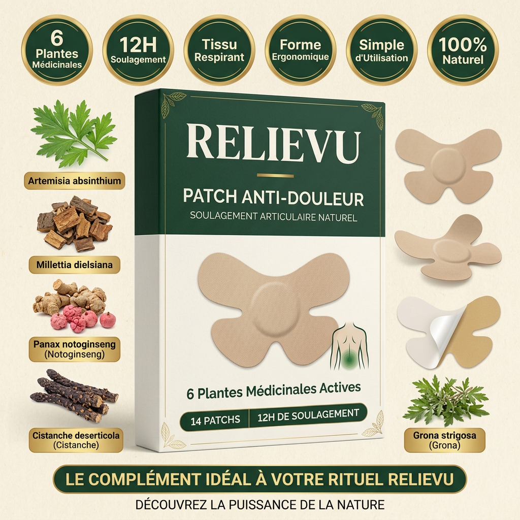 Patch Anti-Douleur Articulaire aux 6 Plantes Médicinales