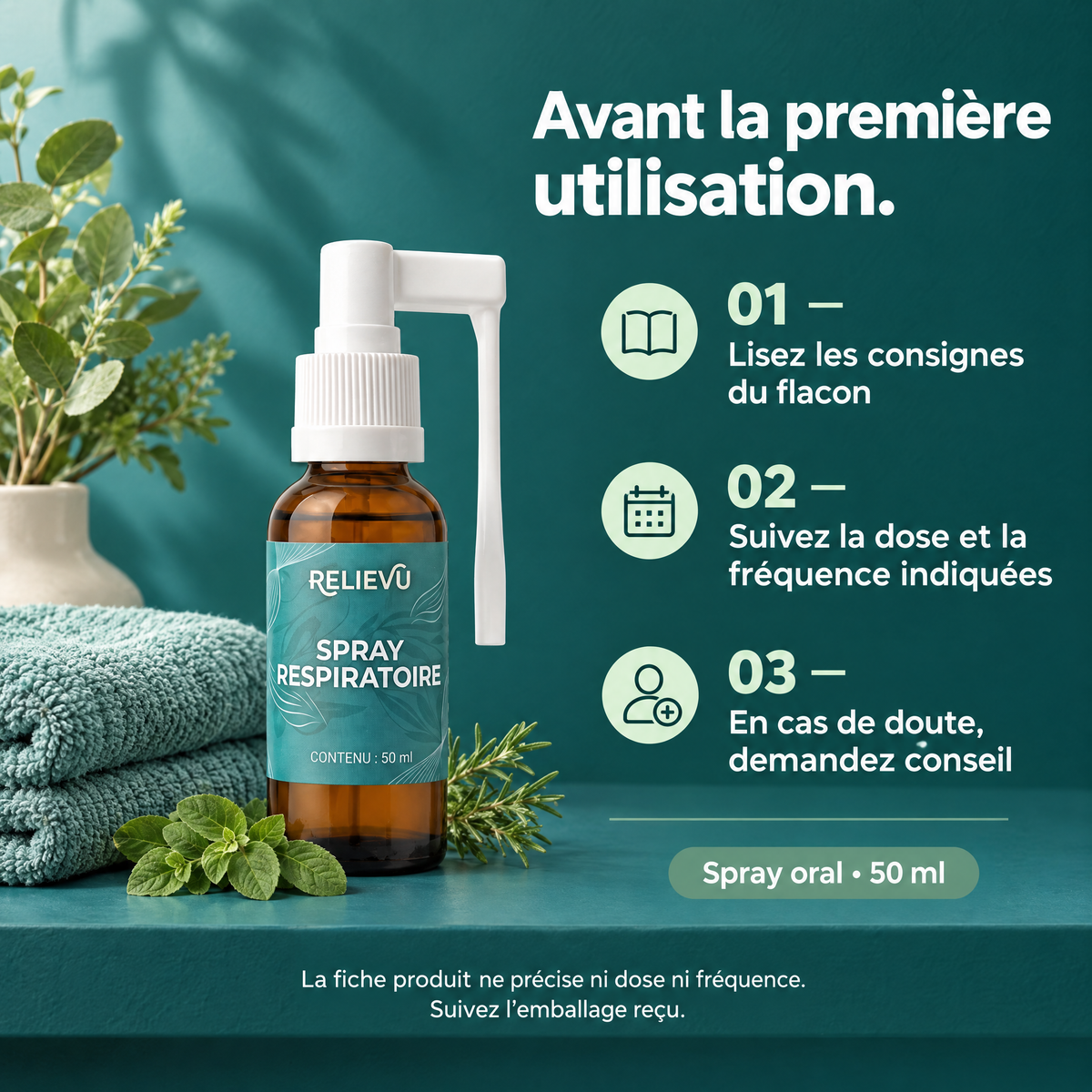 Spray molène, origan et thym — utilisation