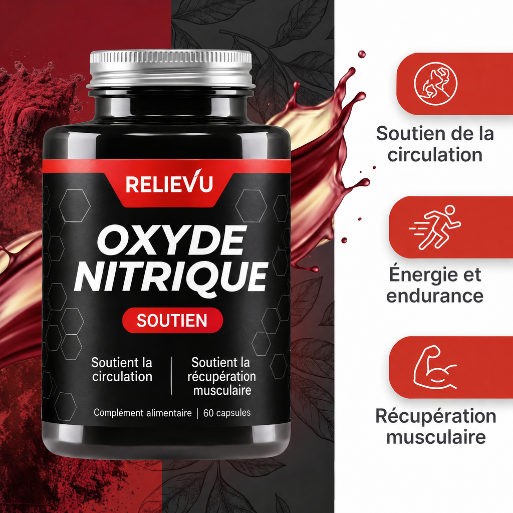 Complexe oxyde nitrique Relievu — flacon vu de face