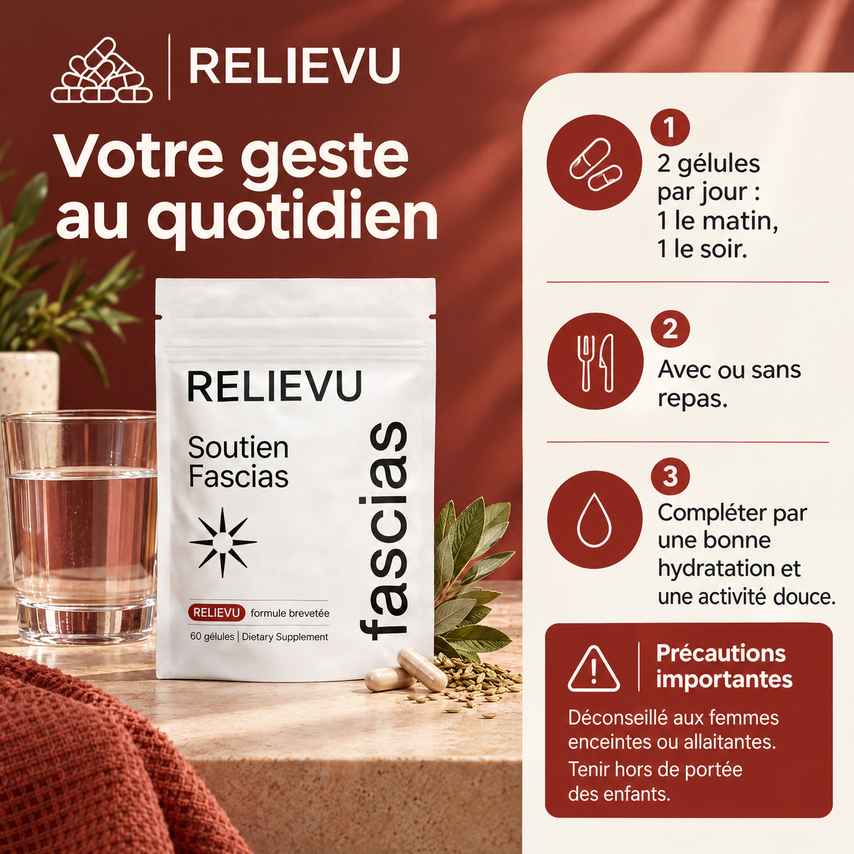 Complexe De Soutien Des Fascias — Conseils d’utilisation