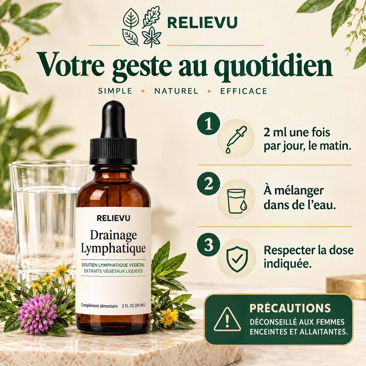 Extraits Botaniques Drainage Lymphatique — Conseils d’utilisation