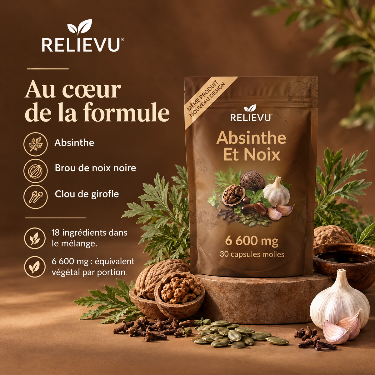 Absinthe, Brou De Noix Et Clou De Girofle 6 600 mg — Composition